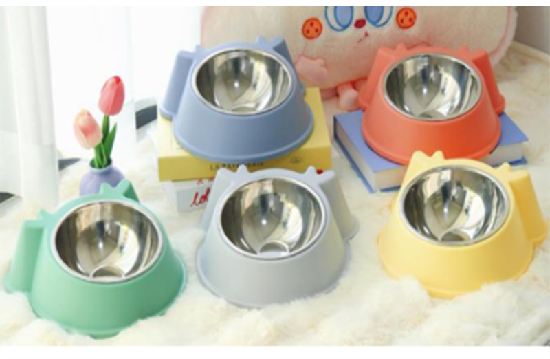 YAYA - Bát ăn nghiêng mặt hươu lòng inox - 22*22*8cm