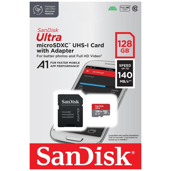 THẺ NHỚ MICRO SD SANDISK ULTRA A1 140MB/S 128GB