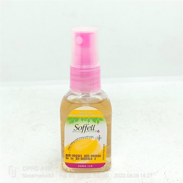 Xịt chống muỗi Soffell hương cam (lọ 30ml) - Indonesia / Đông Dương