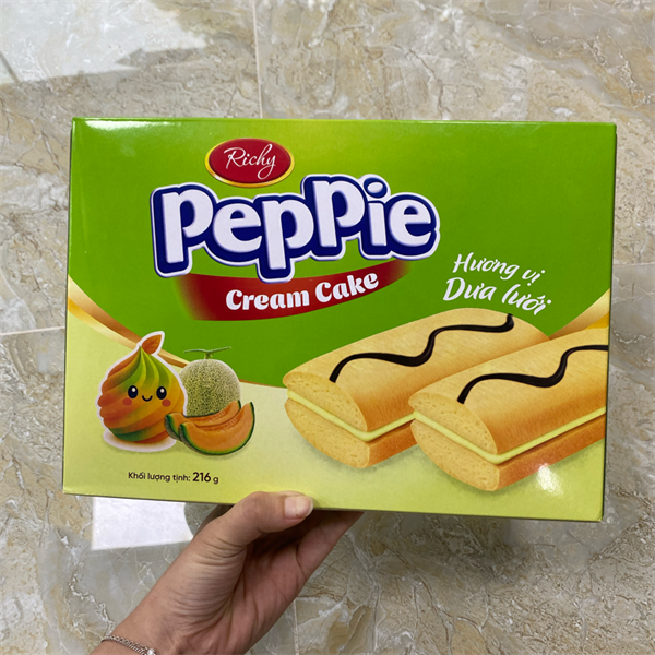 Bánh Peppie hộp 216g vị dưa lưới