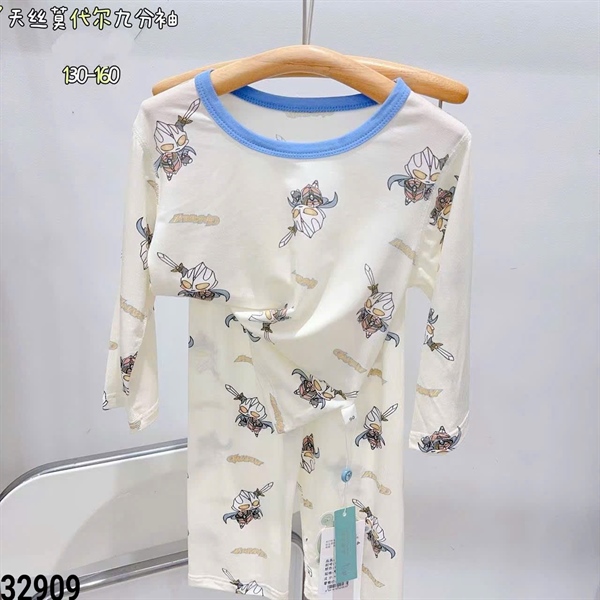 32909- Bộ tencel TD- Siêu nhân kiếm sĩ viền xanh