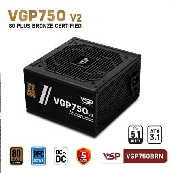 Nguồn máy tính VSP 750w 80 Plus Bronze VGP750BRN V2
