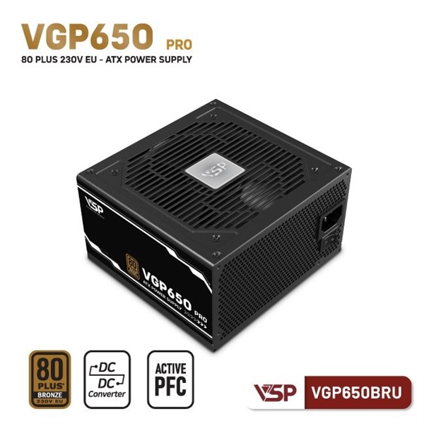 Nguồn máy tính VSP 650w 80 Plus Bronze VGP650BRU PRO