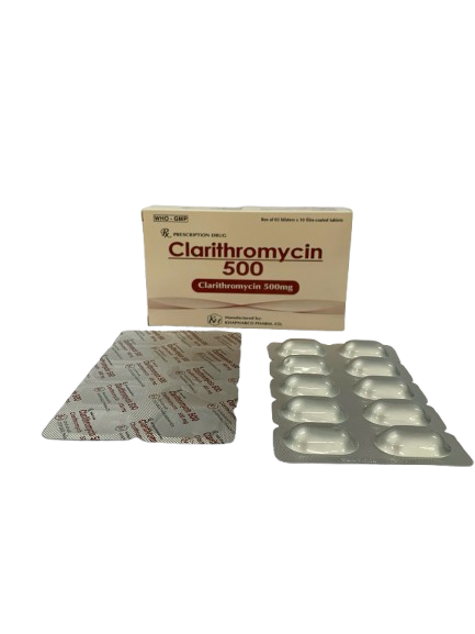 Clarithromycin 500mg vỉ nhôm khapharco (h/30v)