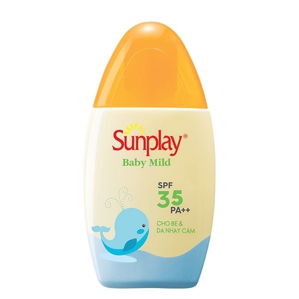Sữa chống nắng Sunplay Baby Mild SPF35 Rohto cho bé và da nhạy cảm 30g