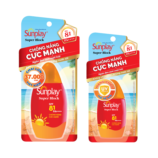 Sữa chống nắng cực mạnh Sunplay Super Block SPF 81/PA++++ Rohto 70g