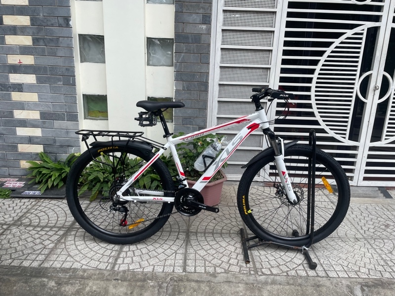 Xe MTB XLS - 26 inch Nhôm, Đề Shimano Tourney 21 Tốc độ) - Trắng Đỏ (chiếc)