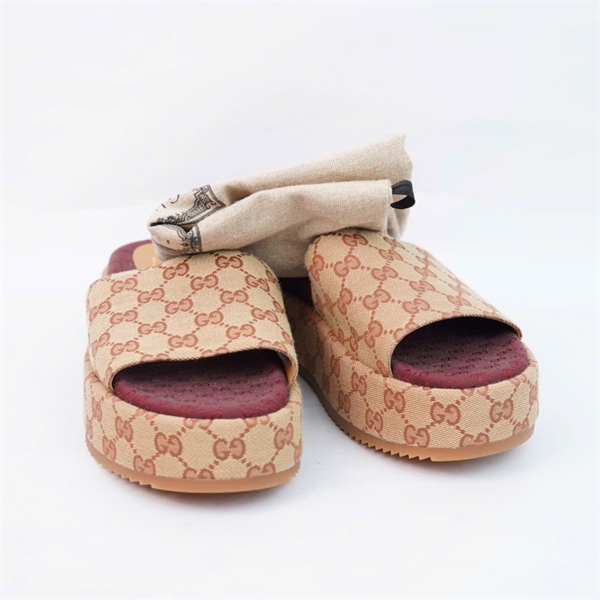 Dép GG nâu lòng đỏ nâu sz40 (LN) KG+