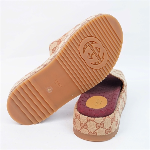 Dép GG nâu lòng đỏ nâu sz40 (LN) KG+