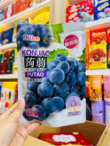 Thạch konjac vị nho đen
