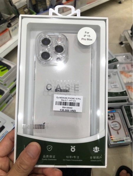 Ốp iPHONE 15 Pro Max 6.7 MEMUMI BVC trong cứng