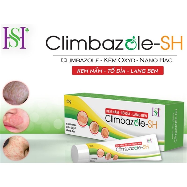 Gel Climbazole-SH Song Hân Kem nấm, tổ đỉa, lang ben Tub 25g