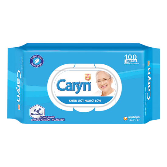 Khăn ướt người lớn Caryn (Gói*100miếng) - Diana Unicharm