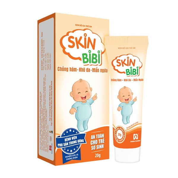 Kem bôi da trẻ em Skin BiBi 20g- Nam Hà (dưỡng da, chống hăm da ở trẻ em, chống mẩn ngứa do chàm, do côn trùng đốt)