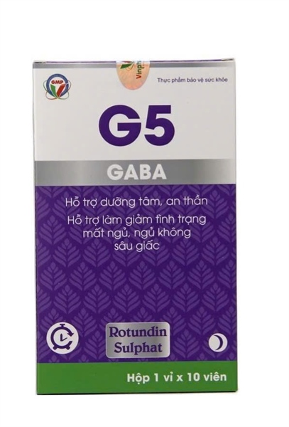 G5 Gaba (Hỗ trợ dưỡng tâm, an thần...) (H*1vỉ*10viên) - Vinpharma