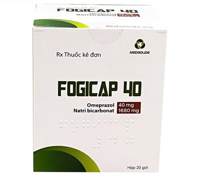 Fogicap 40 (Omeprazol 40mg + Natri bicarbonat 1680mg) (Hộp 20 gói) - DP Phong Phú
