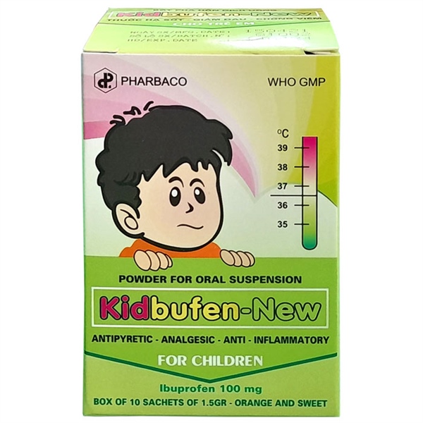 Kidbufen - new (Hạ sốt - giảm đau - chống viêm) (H*10gói) - TW1