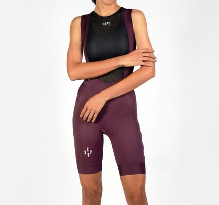Quần Nữ CSPD EVO Women Bib Shorts Burgundy