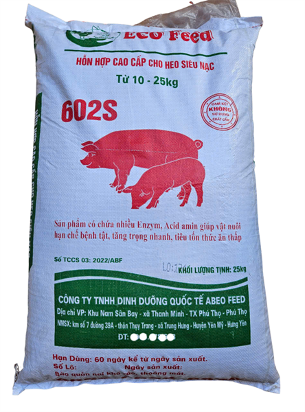 602S-Hỗn hợp cao cấp cho heo siêu nạc từ 10 - 25kg
