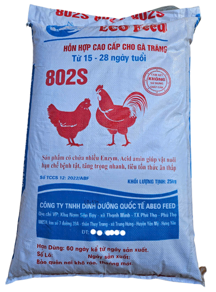 802S-Hỗn hợp cao cấp cho gà trắng từ 15 - 28 ngày tuổi