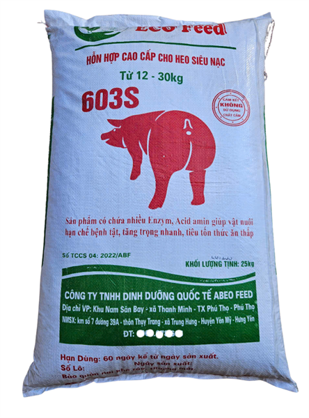 603S-Hỗn hợp cao cấp cho heo siêu nạc từ 12 - 30kg