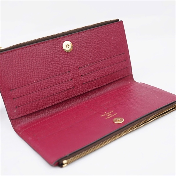 Ví LV hoa nâu 2 khóa kéo ((TN2115) (LT) KG+