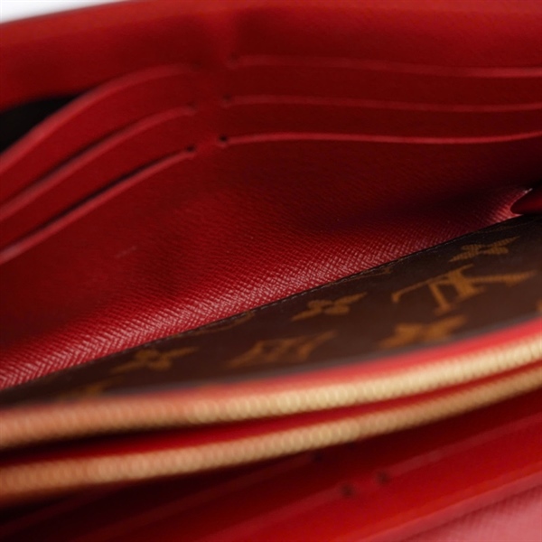 Ví LV hoa nâu viền đỏ (MI0157) (LT) KG+