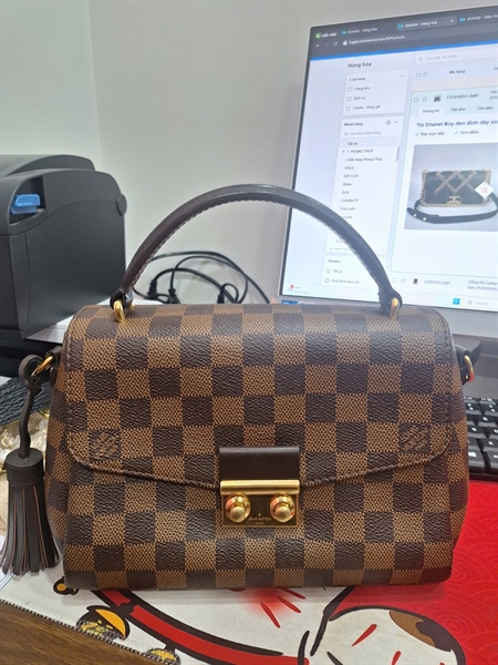 Túi LV Croisette ô vuông nâu (TR2197) sz23 (HT)+