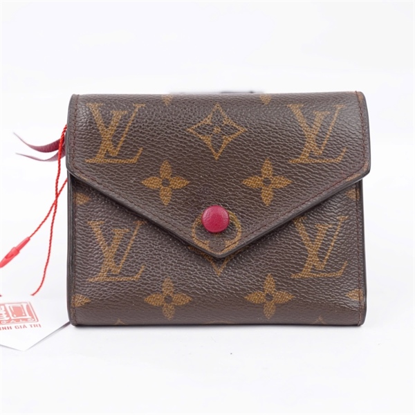 Ví LV hoa nâu nút tím (SP1117) (LT) KG+