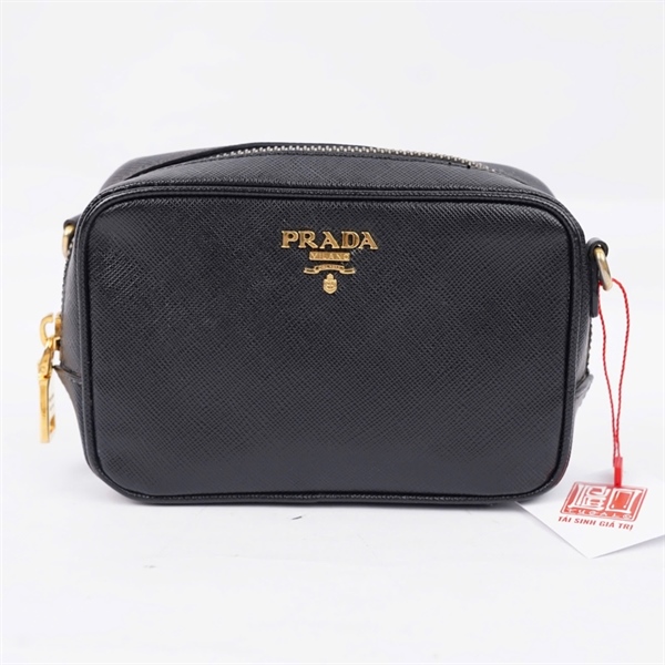 Túi Prada đen sz14 (MV) KG+