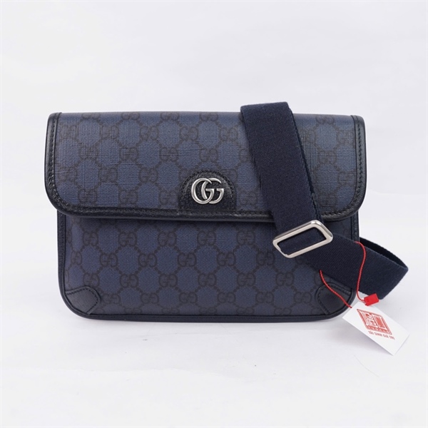 Túi GG Bumbag xanh đen (752597-525404) sz24 (MV) KG+