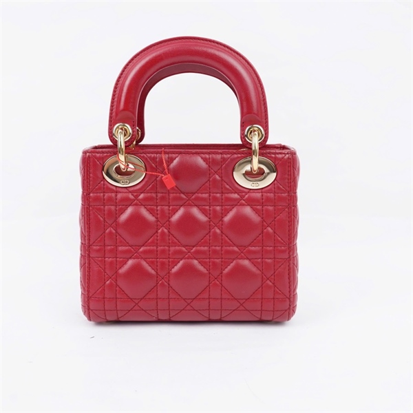 Túi Dior Lady đỏ (04-MA-1109) szmini (MV) KG+