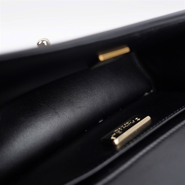 Túi Chanel Boy đen đính dây xích (TTU4JCC4) sz20 +