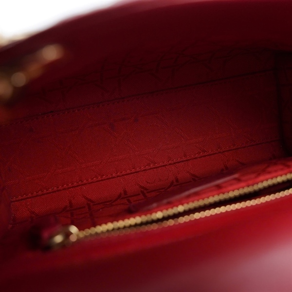 Túi Dior Lady đỏ (04-MA-1109) szmini (MV) KG+