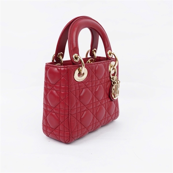 Túi Dior Lady đỏ (04-MA-1109) szmini (MV) KG+