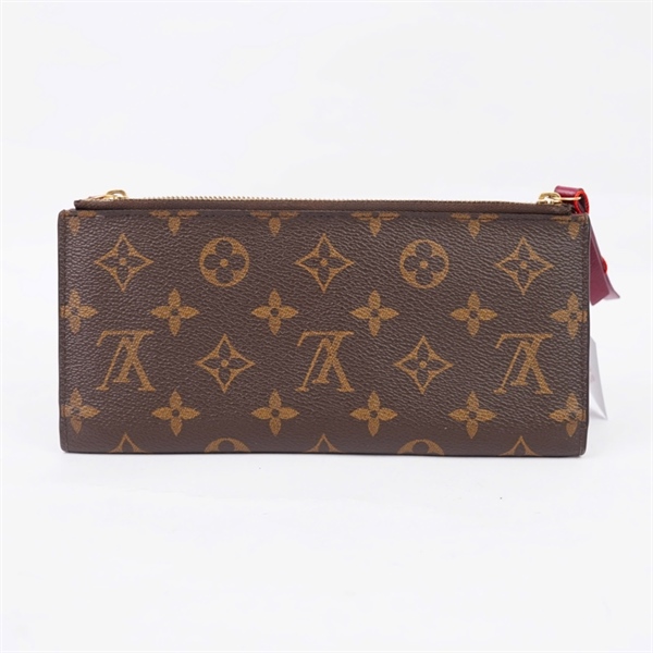 Ví LV hoa nâu 2 khóa kéo ((TN2115) (LT) KG+