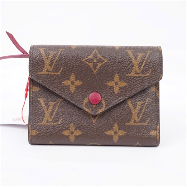 Ví LV hoa nâu nút tím (LA4230) (LT) KG+