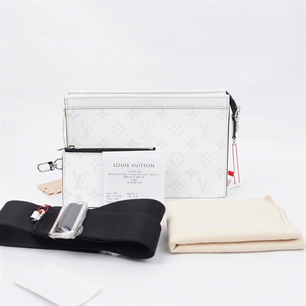 Túi LV Clutch hoa trắng kèm ví sz22 (MV) KG+