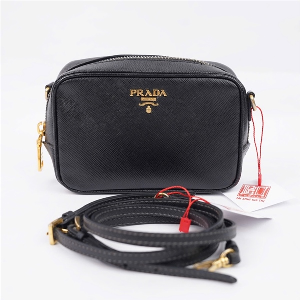 Túi Prada đen sz14 (MV) KG+