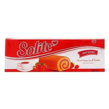 Bánh Bông Lan Cuộn Solite Dâu