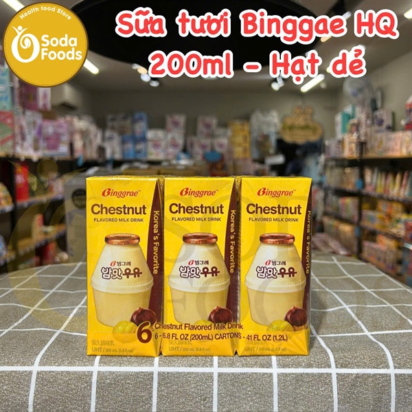 Sữa tươi Binggae HQ 200ml - Hạt dẻ