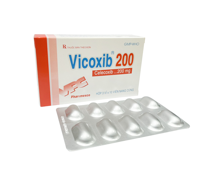 Vicoxib Celecoxib 200mg Pharimexco (H/30v) (Vỉ nhôm)
