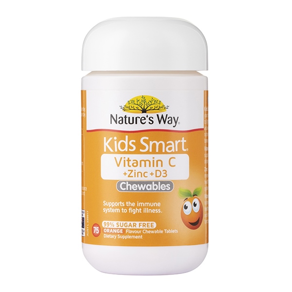 Kids smart Vitamin C + Zinc + D3 (Lọ*75viên) - Australia