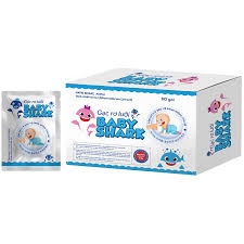Gạc rơ lưỡi Baby Shark (Hộp 50gói) - Vshine