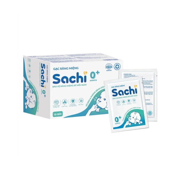 Gạc răng miệng Sachi 0+ (H 30 gói) - Biosantis (Sohaco)
