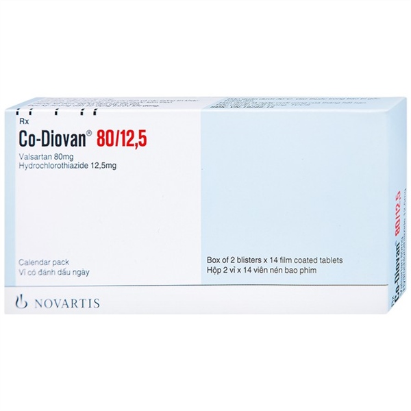 Thuốc Co Diovan 80mg/12,5 France Điều trị tăng huyết áp (Hộp 2 vỉ x 14 viên)