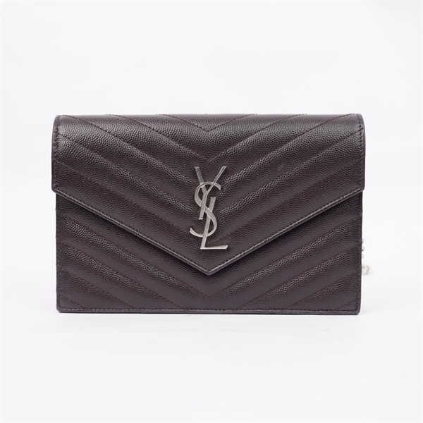 Túi YSL nâu đậm sz19 (A-T) KG+