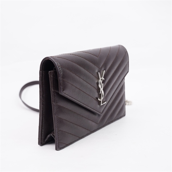 Túi YSL nâu đậm sz19 (A-T) KG+