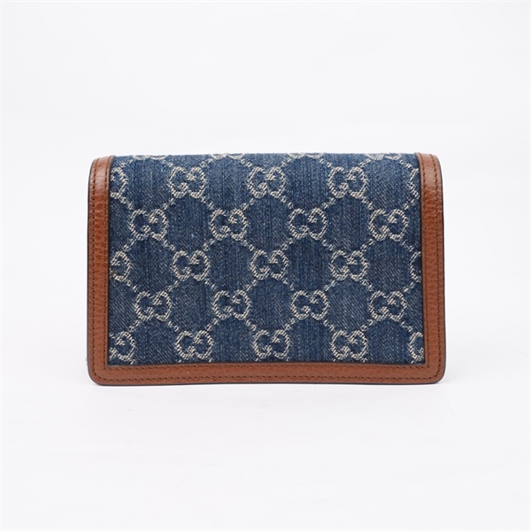 Túi GG Dionysus xanh bò viền nâu (476432-2067) sz16 (A-T) KG+