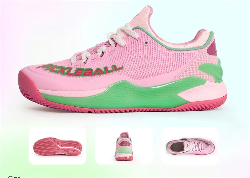 Giày pickleball - Kamito Dink KMGP250111 (hồng xanh lá)